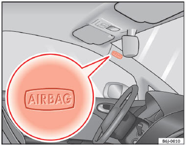 Emplacement de l'airbag de tête du côté gauche du véhicule