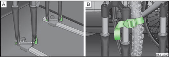 Installer une bicyclette/exemple de fixation de la roue avant