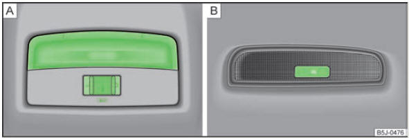Eclairage intérieur arrière : Modèle 1/Modèle 2
