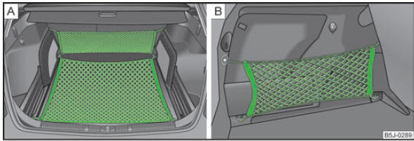 Filet de fixation : Double sac transversal, filet de fixation au sol/doubles sacs longitudinaux