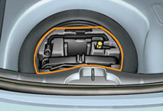 Sur les véhicules équipés d’une roue de secours de type «galette », la roue